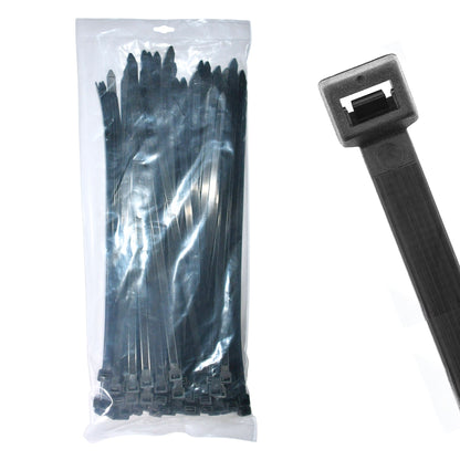 22.83" 250lb UV Black Cable Ties 100/bag Part # EHD23-250-0C