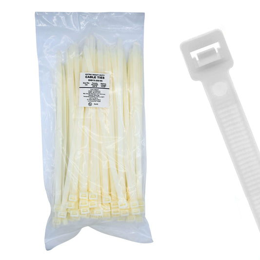 14.96" 250lb Natural Cable Ties 100/bag Part # EHD15-250-9C