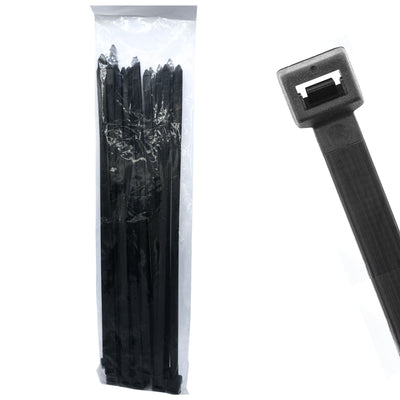 18.90" 250lb UV Black Cable Ties 25/bag Part # EHD19-250-0X