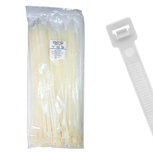 18.90" 250lb Natural Cable Ties 100/bag Part # EHD19-250-9C