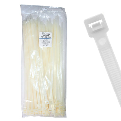 18.90" 250lb Natural Cable Ties 100/bag Part # EHD19-250-9C