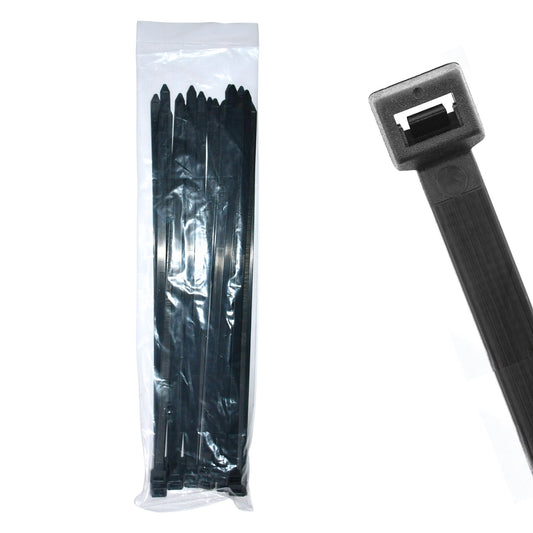 22.83" 250lb UV Black Cable Ties 25/bag Part # EHD23-250-0X