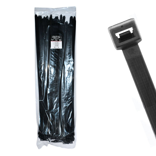 28.74" 250lb UV Black Cable Ties 100/bag Part # EHD29-250-0C