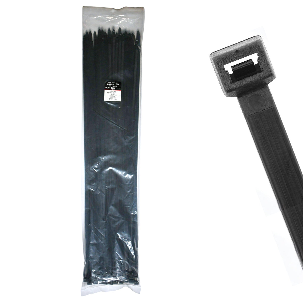 40.55" 250lb UV Black Cable Ties 100/bag Part # EHD40-250-0C