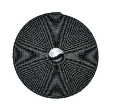Grizzly Supply 1/2” Black Hook and Loop Continuous Roll 15ft/roll