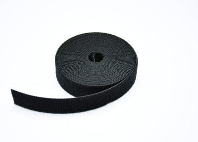 Grizzly Supply 3/4” Black Hook and Loop Continuous Roll 15ft/roll