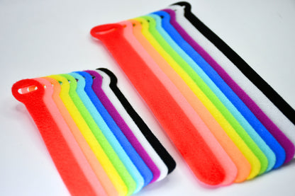 Grizzly Supply 5", 8" Colored Hook and Loop Cable Tie 20/pk