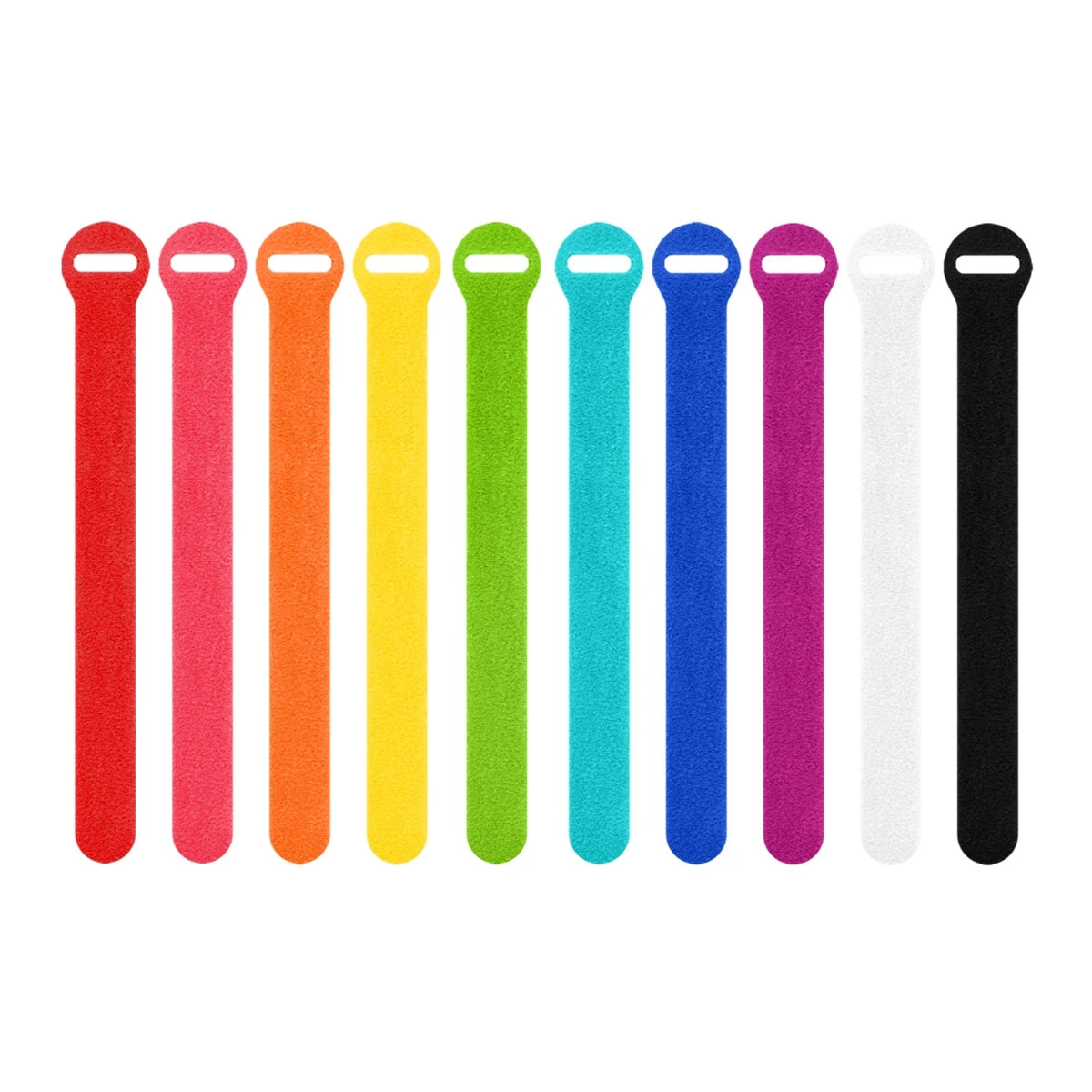 Grizzly Supply 8" Colored Hook and Loop Cable Tie 10/pk
