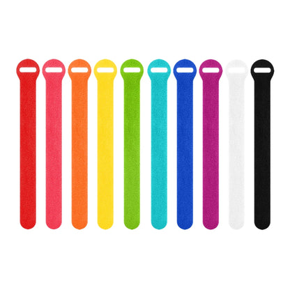 Grizzly Supply 8" Colored Hook and Loop Cable Tie 10/pk