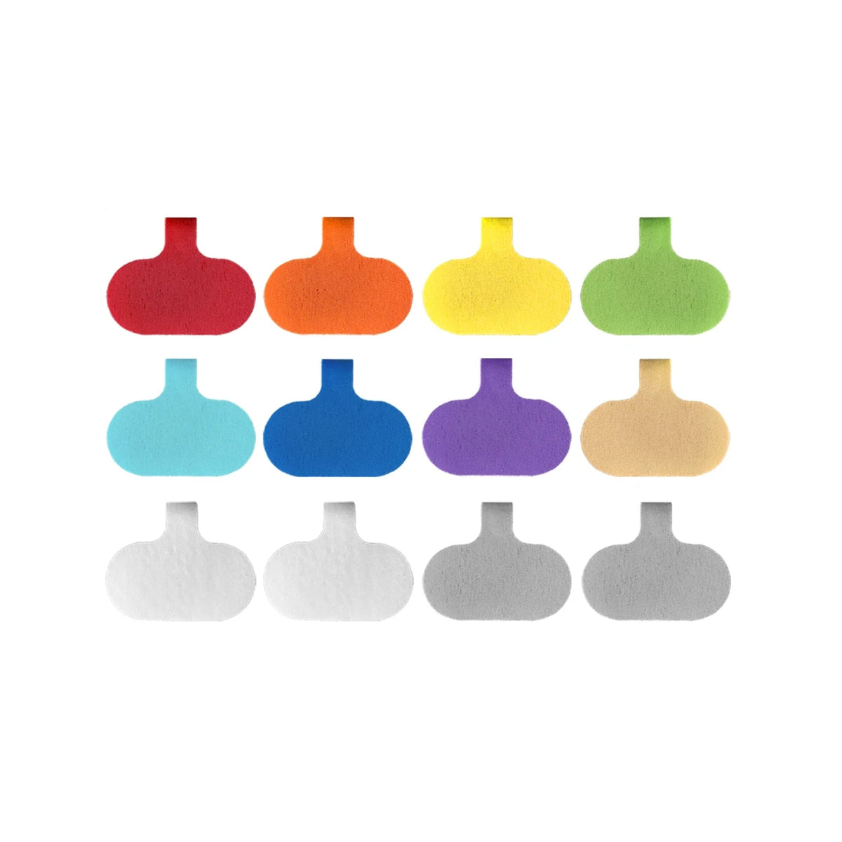 Grizzly Supply Assorted Color Small Cable Label 12/pk