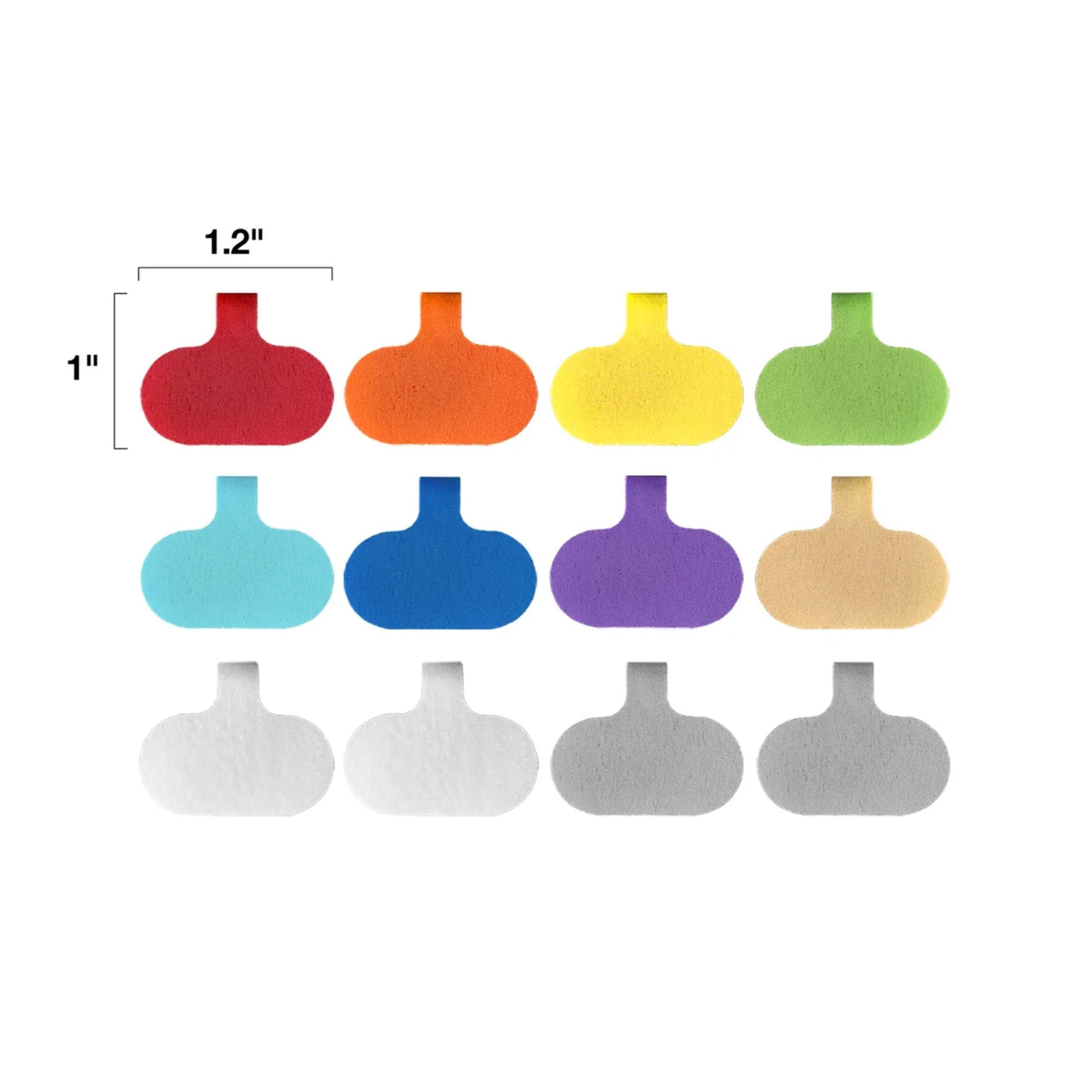Grizzly Supply Assorted Color Small Cable Label 12/pk