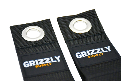 Grizzly Supply 17" Black Hook and Loop Storage Strap 2/pk