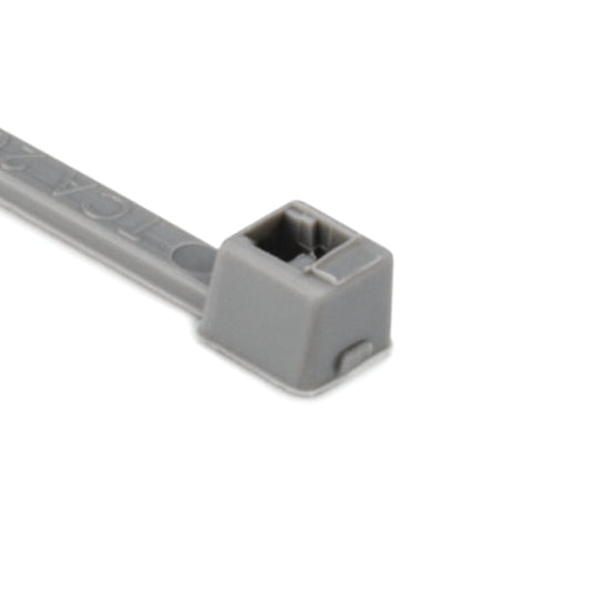 HellermannTyton 116-01818 Standard Cable Tie, 4" Long, UL Rated, 18lb Tensile Strength, PA66, Gray, 100/pkg