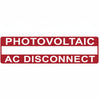 HellermannTyton 596-00650 Solar Label, Printable, PHOTOVOLTAIC AC DISCONNECT, 3.75" x 1.0", PET, Red, 50/roll