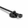 Magnetic Cable Tie Mount, Unassembled Set, 0.75" Dia, Magnet/POM/ST, 10lb Pull, Black, 100/Box