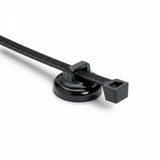 Magnetic Cable Tie Mount, Unassembled Set, 0.75" Dia, Magnet/POM/ST, 10lb Pull, Black, 100/Box
