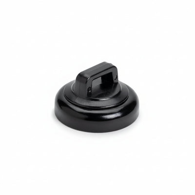 Magnetic Cable Tie Mount, Small, 0.75" Dia, Neodymium Magnet/POM/ST, 10lb Pull Force, Black, 100/bg