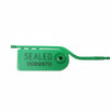 8" 15lb Green All Seal Adjustable Easily Removed Plastic Security Seal 100/Bag