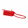10" 15lb Red All Seal Adjustable Easily Removed Plastic Security Seal 100/Bag