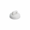 Magnetic Cable Tie Mount, Small, 0.75" Dia, Neodymium Magnet/POM/ST, 10lb Pull Force, White, 100/bg