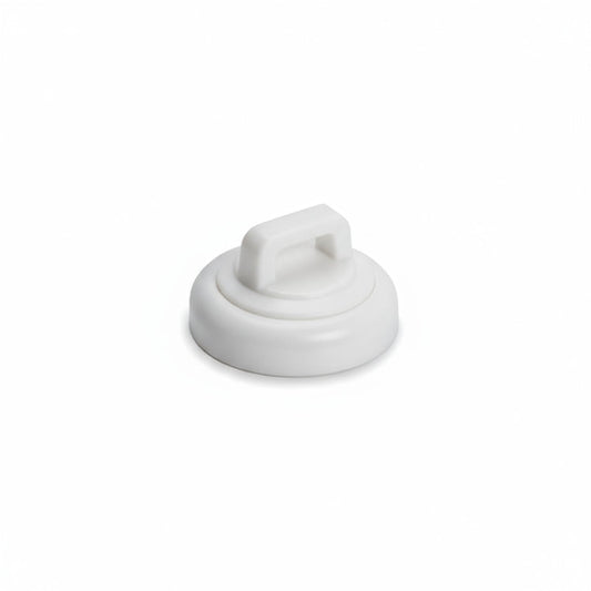Magnetic Cable Tie Mount, Small, 0.75" Dia, Neodymium Magnet/POM/ST, 10lb Pull Force, White, 100/bg