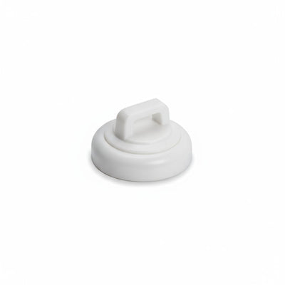 Magnetic Cable Tie Mount, Small, 0.75" Dia, Neodymium Magnet/POM/ST, 10lb Pull Force, White, 100/bg