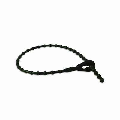 14" 75lb UV Black Beaded Cable Ties 250/bag Part # Bead-14-75-0H