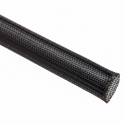 1 1/4” Black Techflex Flexo PET Expandable Braided Sleeving 50ft