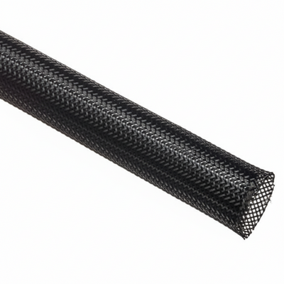 1/4" Black Techflex Flexo PET Expandable Braided Sleeving 200ft