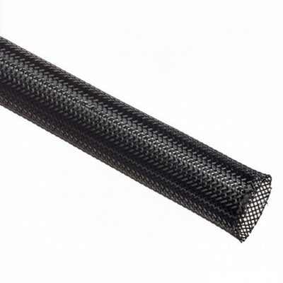5/16" Black Techflex Flexo PET Expandable Braided Sleeving 150ft