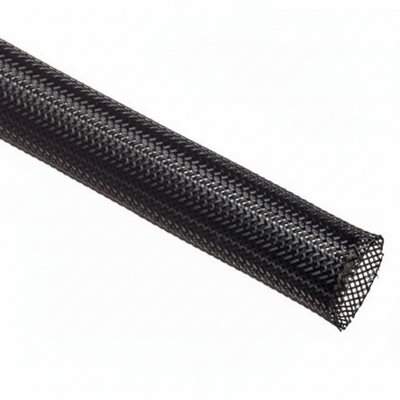 3/8" Black Techflex Flexo PET Expandable Braided Sleeving 125ft