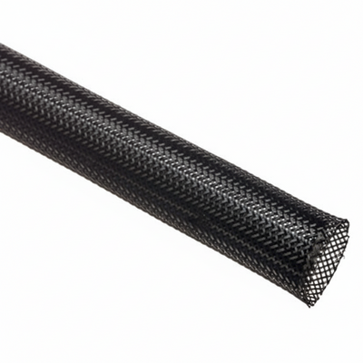 1/8" Black Techflex Flexo PET Expandable Braided Sleeving 225ft