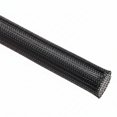 1/2” Black Techflex Flexo PET Expandable Braided Sleeving 100ft