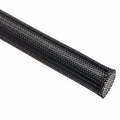 5/8” Black Techflex Flexo PET Expandable Braided Sleeving 100ft