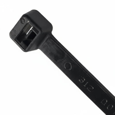 7.87" 50lb UV Black Cable Ties 100/bag Part # S7.5-50-0C