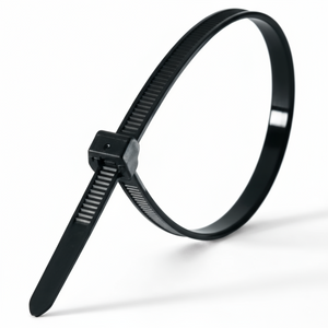 12" 25lb UV Black Polypropylene Cable Ties 100/bag Part #PP12-25-0C