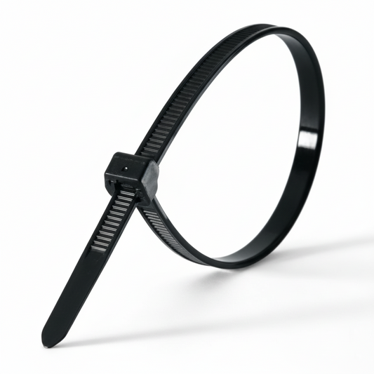 4" 10lb UV Black Polypropylene Cable Ties 100/bag Part #PP4-10-0C