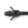 7.5" 50lb UV Black Push Mount Cable Ties With Wings 100/bag Part # PM7.5-50-0C-WW