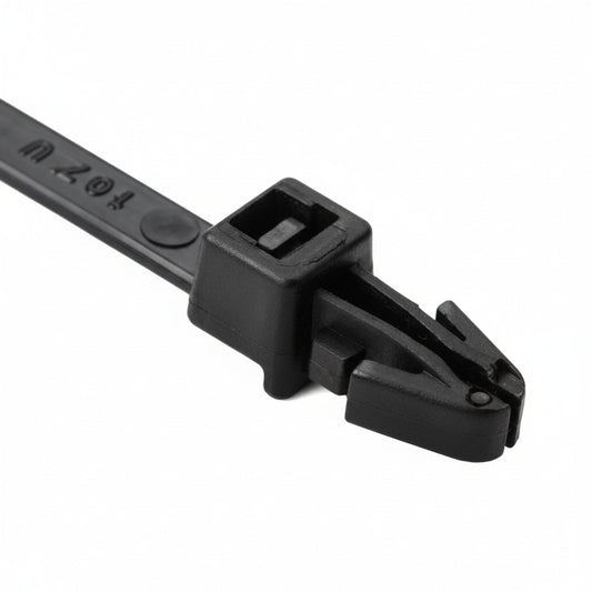 6" 40lb UV Black Push Mount Cable Ties 100/bag Part #PM6-40-0C-NW
