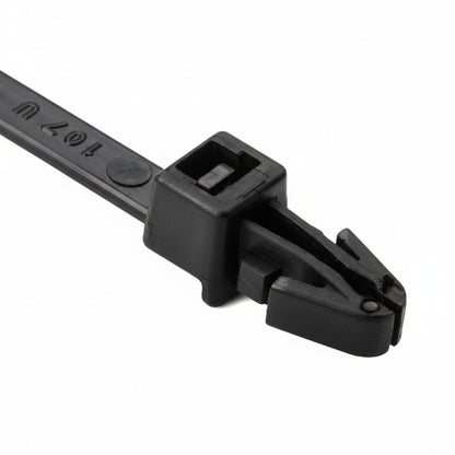 8" 50lb UV Black Push Mount Cable Ties 100/bag Part # PM8-50-0C-NW