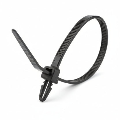 8" 50lb UV Black Push Mount Cable Ties 100/bag Part # PM8-50-0C-NW