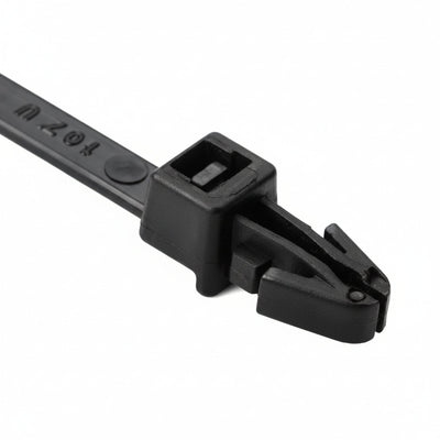 6" 40lb UV Black Push Mount Cable Ties 100/bag Part #PM6-40-0C-NW