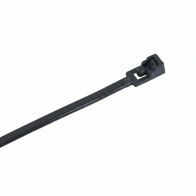 10" 50lb Black Trigger Releasable Cable Ties 100/bag Part #RT10-50-0M-.30