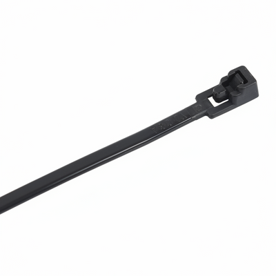 11" 50lb Black Trigger Releasable Cable Ties 100/bag Part #RT11-50-0C-.30