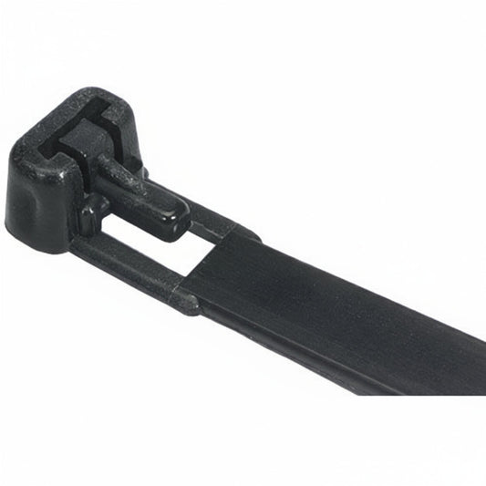 8" 50lb UV Black Trigger Releasable Cable Ties 100/bag Part #RT8-50-0C-.30