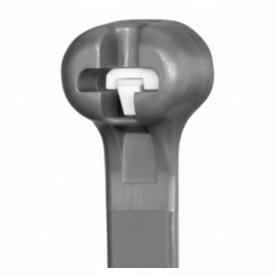 Panduit 8” 18lb. Black Heat Stabilized Dome-Top Barb Ty Cable Ties 1000/bag Part # BT2M-M30