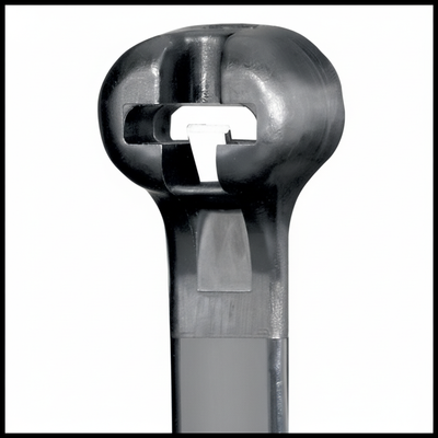 Panduit 8” 50lb. Black Heat Stabilized Dome-Top Barb Ty Cable Ties 1000/bag Part # BT2S-M30