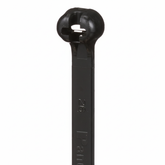 Panduit 11” 120lb. UV Black Weather Resistant Dome-Top Barb Ty Cable Ties 50/bag Part # BT3LH-L0
