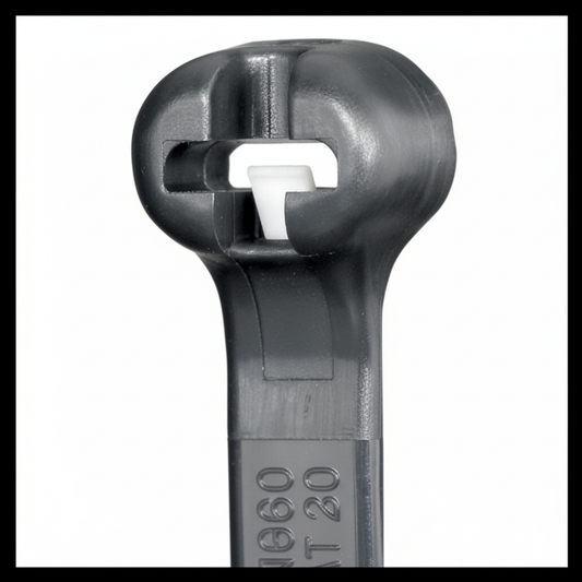 Panduit 14" 18Lbs UV Black Weather Resistant Dome-Top Barb Ty Cable Ties 1000/bag Part #BT4M-M0