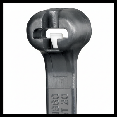 Panduit 14" 18Lbs UV Black Weather Resistant Dome-Top Barb Ty Cable Ties 1000/bag Part #BT4M-M0